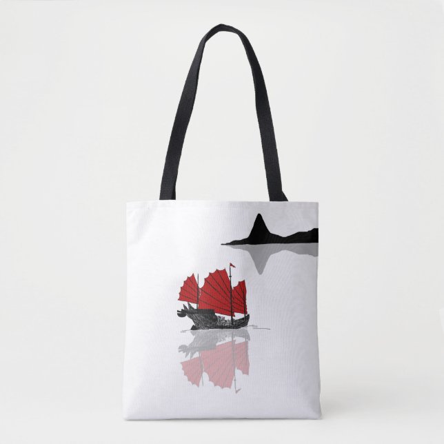 Chinese Junk Ship Tote Bag (Front)
