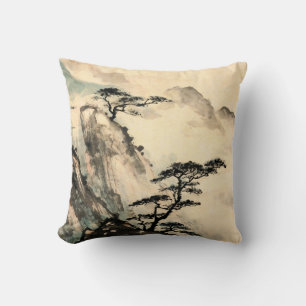 Chinese landscape painting.chinese,painting,japane cushion