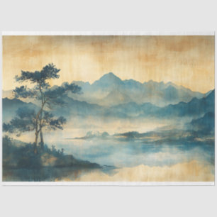 Chinese Landscape Painting Decoupage Tissue Paper