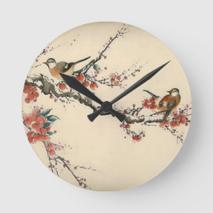 Chinese landscape painting round clock
