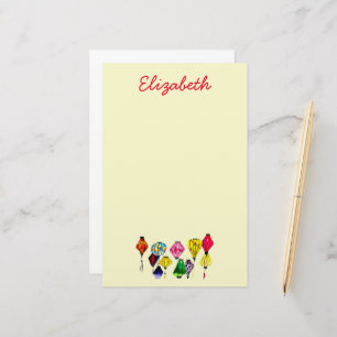 Chinese lantern colourful art stationery