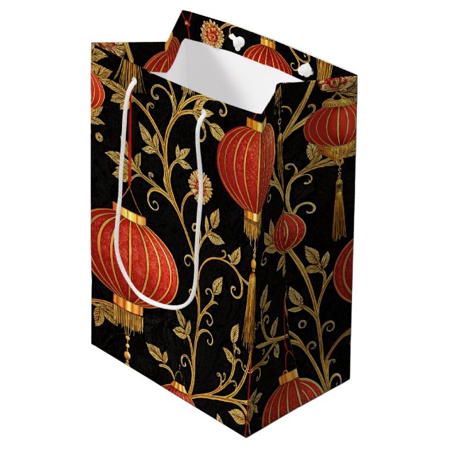 Chinese Lantern Festival (1) Medium Gift Bag (Front Angled)