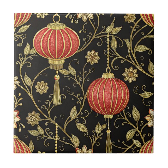 Chinese Lantern Festival (2) Ceramic Tile (Front)