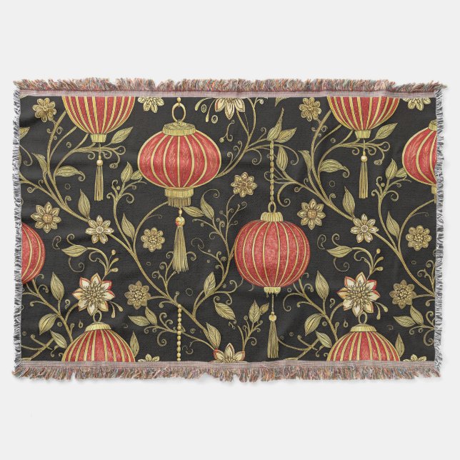 Chinese Lantern Festival (2) Throw Blanket (Front)