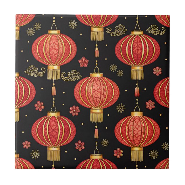 Chinese Lantern Festival (3) Ceramic Tile (Front)