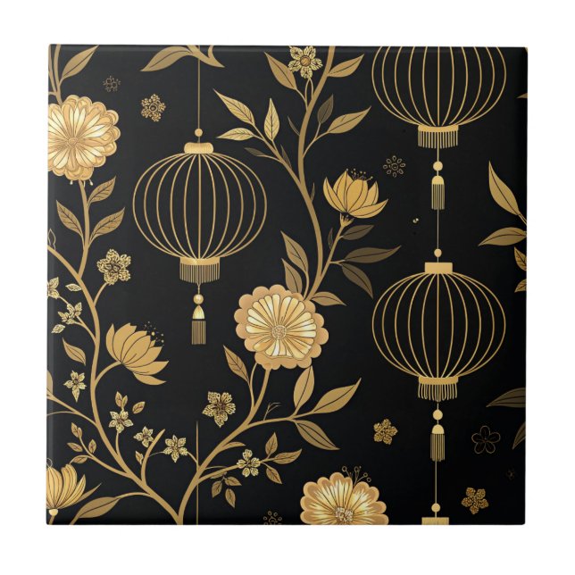 Chinese Lantern Festival (5) Ceramic Tile (Front)