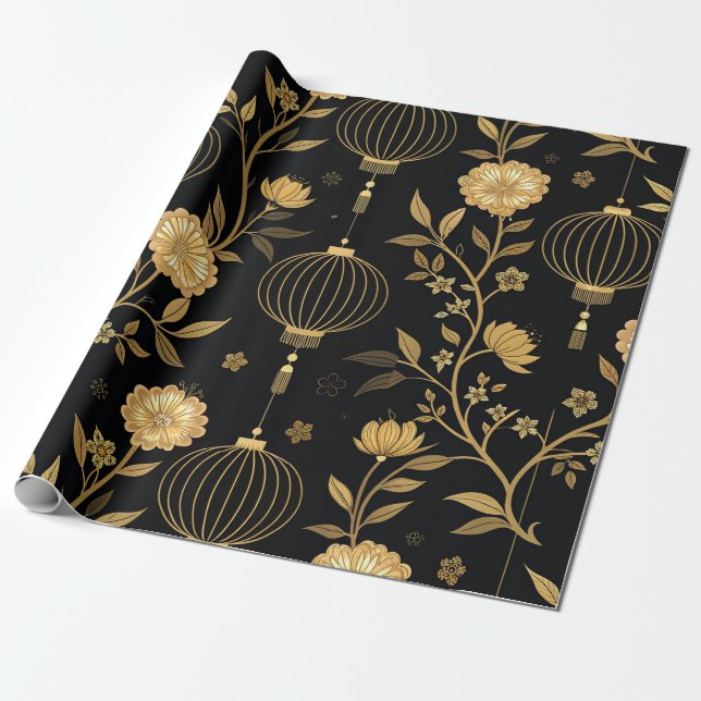 Chinese Lantern Festival (5) Wrapping Paper (Unrolled)