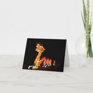 Chinese Lantern Festival Dragon Notecard