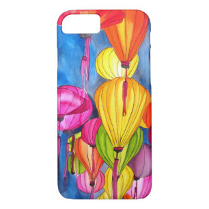 Chinese Lanterns watercolour fine art iPhone 8/7 Case