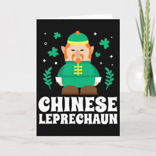 Chinese Leprechaun Funny St Patricks Day  Card