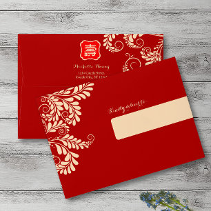 Chinese Longevity Birthday (99/Younger) Invitation Envelope