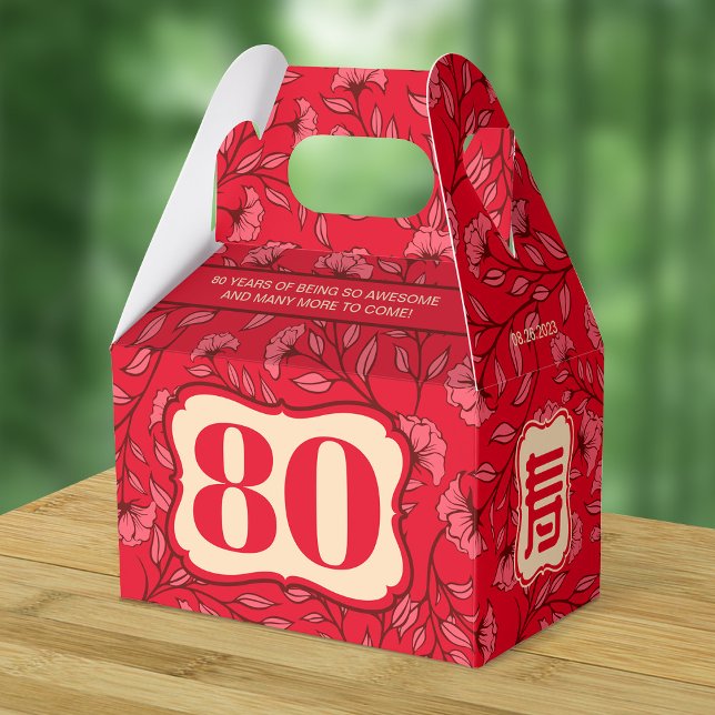 Chinese "Longevity" Elderly Birthday Favour Box (Creator Uploaded)