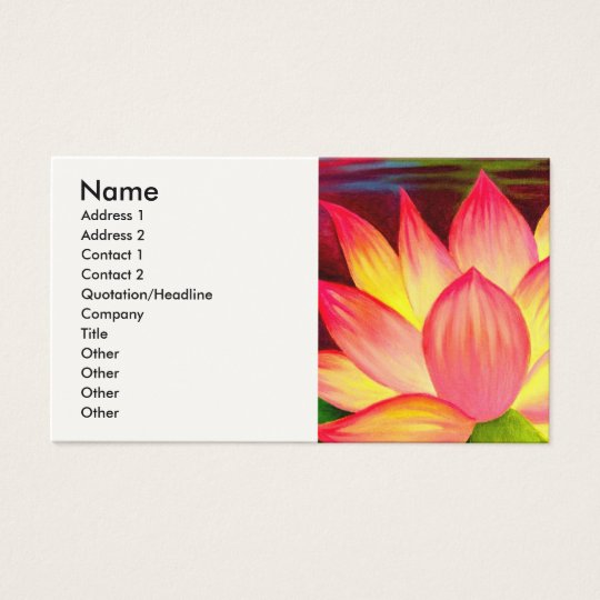 Chinese Lotus Water Lily Flower Art - Multi Business Card