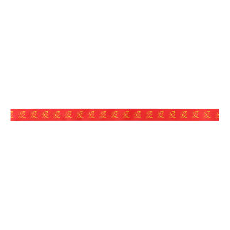 Chinese Love Satin Ribbon
