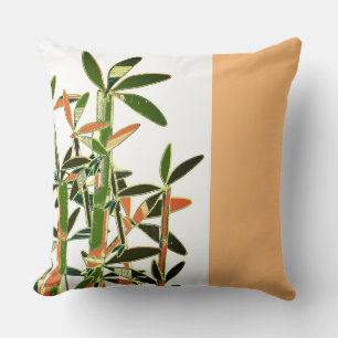 Chinese Lucky Bamboo Plants. Modern art Cushion