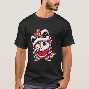 Chinese Lunar New Year 2025 Dabbing Chipmunk Lion T-Shirt