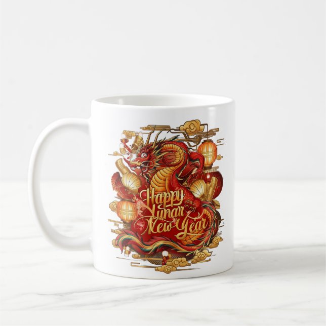 Chinese lunar New Year 2025 – Year of the Dragon Coffee Mug (Left)