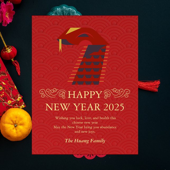 Chinese Lunar New Year 2025, Year Of The Snake Holiday Postcard (Creator Uploaded)