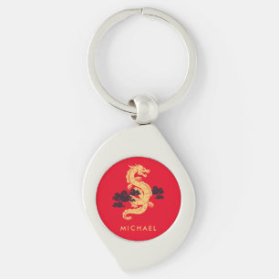 Chinese Lunar New Year Dragon 2024 Personalised Key Ring