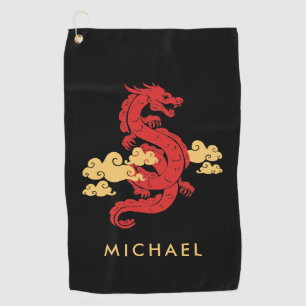 Chinese Lunar New Year Dragon 2024 Personalized Golf Towel