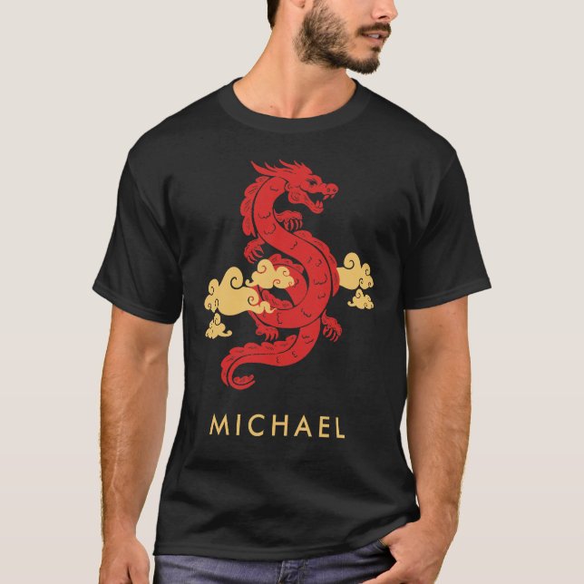 Chinese Lunar New Year Dragon 2024 Personalized T-Shirt (Front)