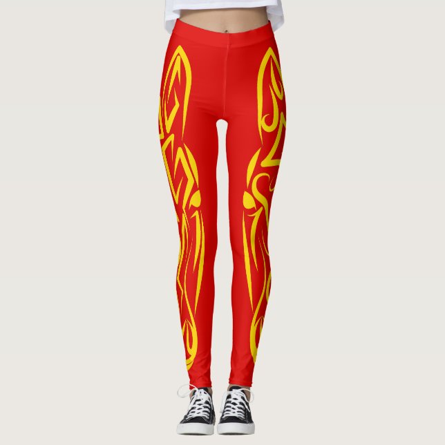 Chinese Lunar New Year of the Horse 2026 4724 Fire Leggings (Front)