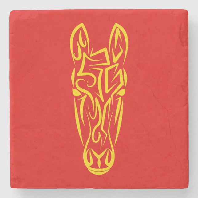 Chinese Lunar New Year of the Horse 2026 4724 Fire Stone Coaster (Front)