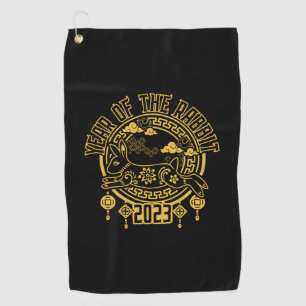 Chinese Lunar New Year of the Rabbit Golf Towel