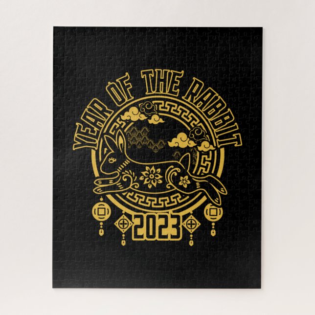 Chinese Lunar New Year of the Rabbit Jigsaw Puzzle (Vertical)