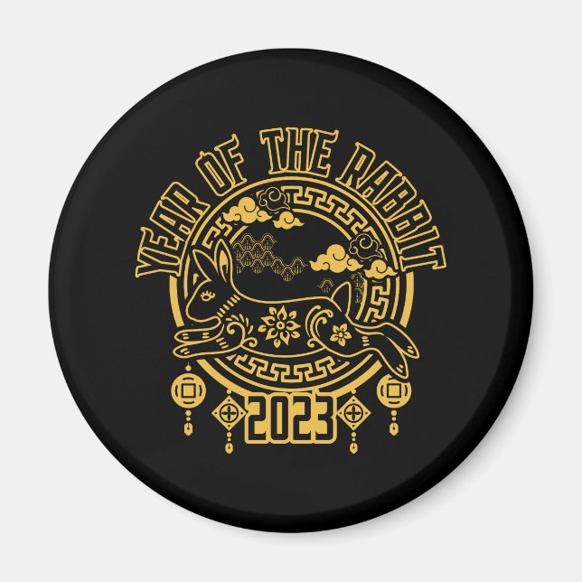 Chinese Lunar New Year of the Rabbit Magnet (Front)