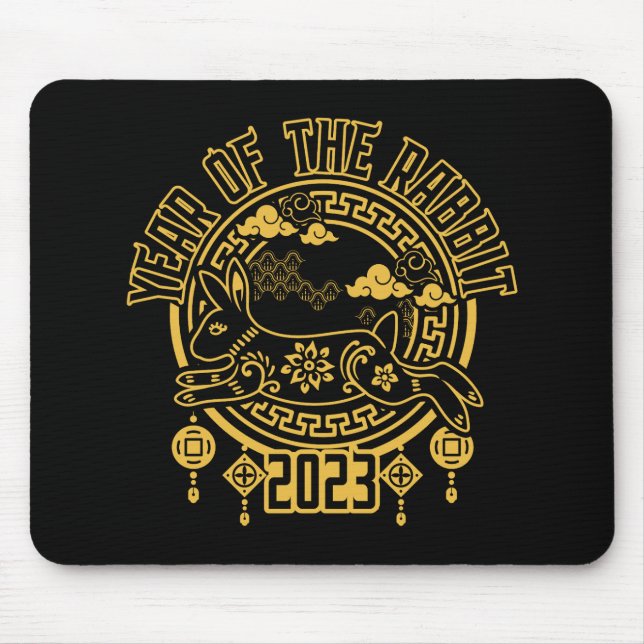 Chinese Lunar New Year of the Rabbit Mouse Pad (Front)