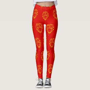 Chinese Lunar New Year of the Snake 2025 4723 Wood Leggings