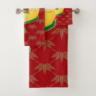 Chinese Lunar New Year of the Snake 2025 Wealth Bath Towel Set