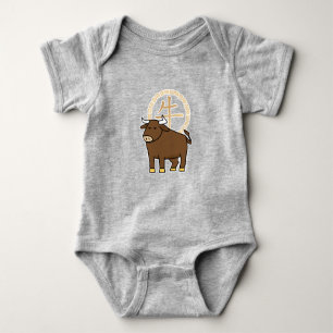 Chinese lunar New Year Ox bull lucky money Baby Bodysuit