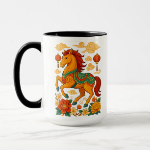 Chinese lunar year horse mug