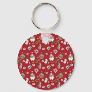 Chinese Lunar Year of the Rabbit 2023 Pattern Key Ring