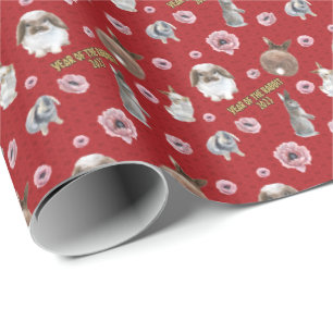 Chinese Lunar Year of the Rabbit 2023 Pattern Wrapping Paper