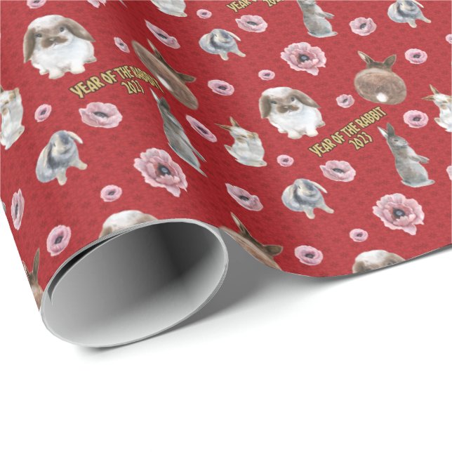 Chinese Lunar Year of the Rabbit 2023 Pattern Wrapping Paper (Roll Corner)