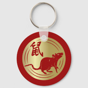 Chinese Lunar Year of the Rat 2020 Key Ring