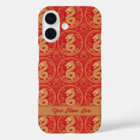 Chinese Majestic Golden Dragon Pattern