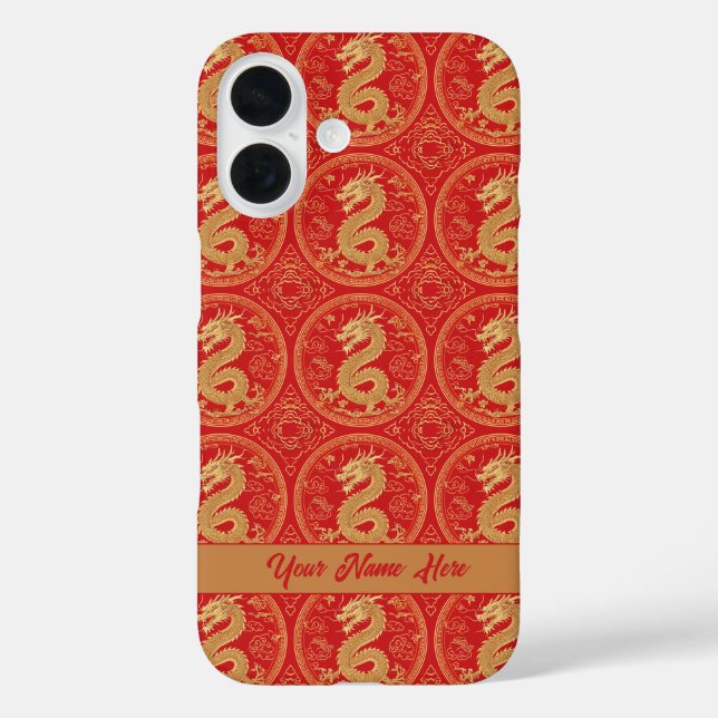 Chinese Majestic Golden Dragon Pattern Case-Mate iPhone Case (Back)