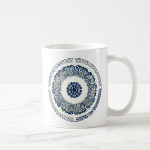 Chinese Medallion: Indigo Blue Chinoiserie Coffee Mug