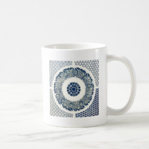 Chinese Medallion: Indigo Blue Chinoiserie Coffee Mug