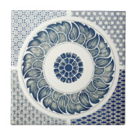 Chinese Medallion: Indigo Blue Chinoiserie