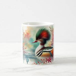 Chinese merganser in natural harmony 270824AREF142 Coffee Mug