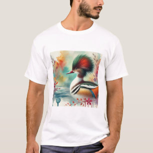 Chinese merganser in natural harmony 270824AREF142 T-Shirt