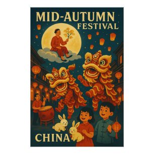 Chinese Mid-Autumn Festival Night 2025 Poster