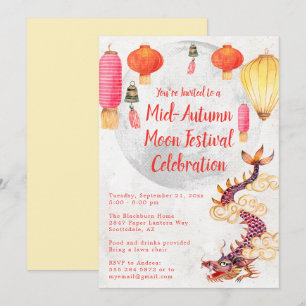 Chinese Mid Autumn Moon Festival Invitation