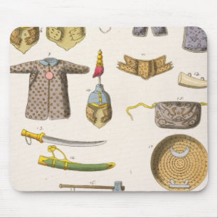 Chinese military arms and apparel, illustration fr mouse pad