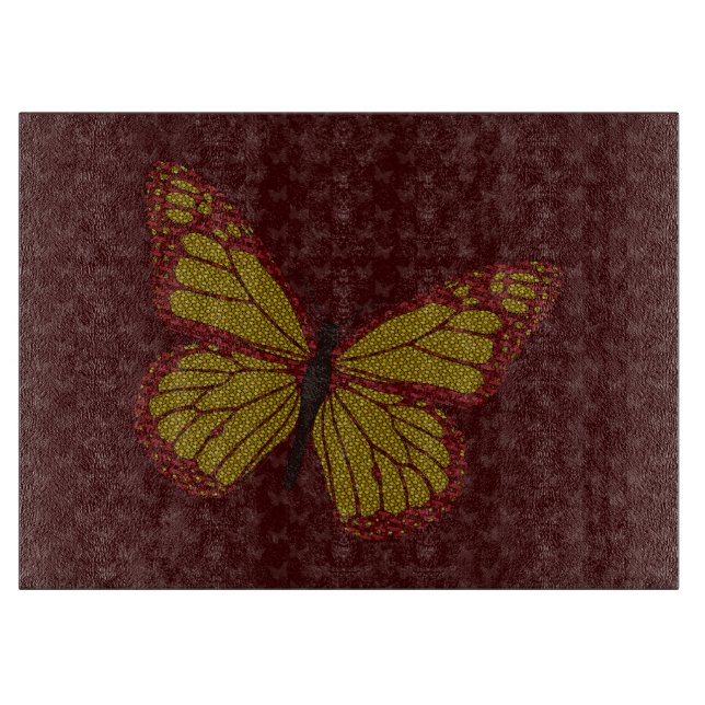 Chinese Monarch Glass Cutting Board (Front)